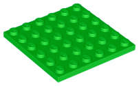 Lego (U) ~ Plate 6 x 6 ~ [Bright Green]