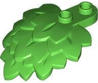 Lego (N) ~ Plant Plate Round 1 x 2 with Layered Leaves ~ [Bright Green]