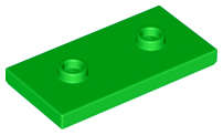 Lego (N) ~ Plate Modified 2 x 4 with 2 Studs (Double Jumper) ~ [Bright Green]