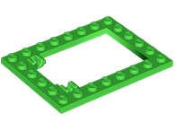 Lego (N) ~ Plate Modified 6 x 8 Trap Door Frame Horizontal (Long Pin Holders) ~ [Bright Green]