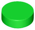 Lego (N) ~ Tile Round 1 x 1 ~ [Bright Green]