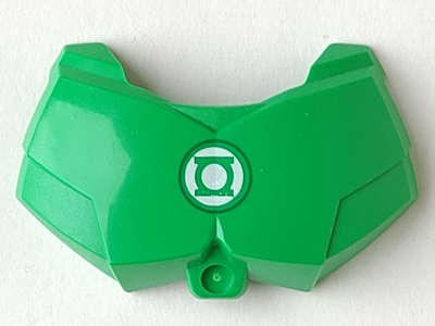 Lego (N) ~ Large Figure Chest Armor Small with Green Lantern Logo Pattern ~ [Bright Green]