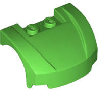 Lego (N) ~ Vehicle Mudguard 3 x 4 x 1 2/3 Curved Front ~ [Bright Green]