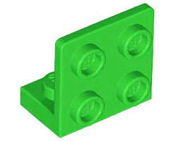 Lego (N) ~ Bracket 1 x 2 - 2 x 2 Inverted ~ [Bright Green]