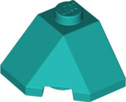 Lego (N) ~ Wedge 2 x 2 (Slope 45 Corner) ~ [Dark Turquoise]