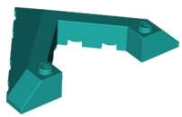 Lego (N) ~ Wedge 6 x 8 Pointed Cutout ~ [Dark Turquoise]