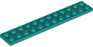 Lego (N) ~ Plate 2 x 12 ~ [Dark Turquoise]