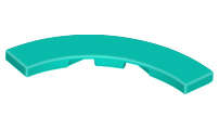 Lego (N) ~ Tile Round Corner 4 x 4 Macaroni ~ [Dark Turquoise]