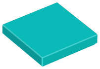 Lego NEW - Tile 2 x 2 with Groove~ [Dark Turquoise]