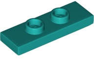 Lego (N) ~ Plate Modified 1 x 3 with 2 Studs (Double Jumper) ~ [Dark Turquoise]