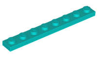 Lego (N) ~ Plate 1 x 8 ~ [Dark Turquoise]