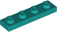 Lego (N) ~ Plate 1 x 4 ~ [Dark Turquoise]