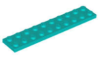 Lego (N) ~ Plate 2 x 10 ~ [Dark Turquoise]
