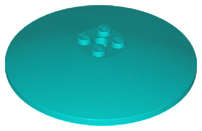 Lego (N) ~ Dish 8 x 8 Inverted (Radar) - Solid Studs ~ [Dark Turquoise]