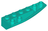 Lego (N) ~ Wedge 6 x 2 Inverted Right ~ [Dark Turquoise]