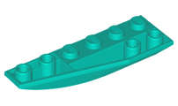 Lego (N) ~ Wedge 6 x 2 Inverted Left ~ [Dark Turquoise]
