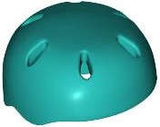 Lego (N) ~ Minifigure Headgear Helmet Sports with Vent Holes ~ [Dark Turquoise]