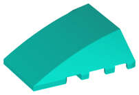 Lego (N) ~ Wedge 4 x 4 Triple Curved No Studs ~ [Dark Turquoise]