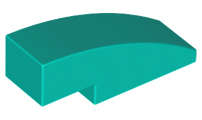 Lego (N) ~ Slope Curved 3 x 1 ~ [Dark Turquoise]