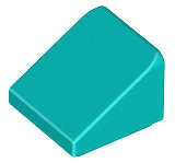 Lego (N) ~ Slope 30 1 x 1 x 2/3 ~ [Dark Turquoise]