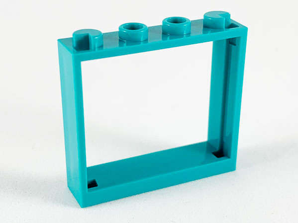 Lego (N) ~ Window 1 x 4 x 3 - No Shutter Tabs ~ [Dark Turquoise]