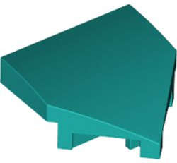 Lego (N) ~ Wedge 2 x 2 x 2/3 Pointed ~ [Dark Turquoise]