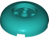 Lego (N) ~ Brick Round 4 x 4 Dome Top with 2 x 2 Recessed Center ~ [Dark Turquoise]