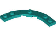 Lego (N) ~ Plate Round Corner 5 x 5 Macaroni ~ [Dark Turquoise]