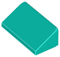Lego (N) ~ Slope 30 1 x 2 x 2/3 ~ [Dark Turquoise]