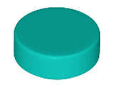 Lego (N) ~ Tile Round 1 x 1 ~ [Dark Turquoise]
