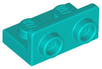 Lego (N) ~ Bracket 1 x 2 - 1 x 2 Inverted ~ [Dark Turquoise]