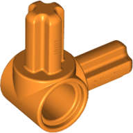 Lego (N) ~ Technic Axle and Pin Connector Hub with 2 Perpendicular Axles ~ [Orange]