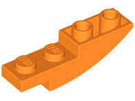 Lego (N) ~ Slope Curved 4 x 1 Inverted ~ [Orange]