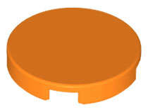 Lego (N) ~ Tile Round 2 x 2 with Bottom Stud Holder ~ [Orange]