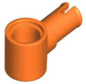 Lego (N) ~ Technic Pin with Friction Ridges and Pin Hole ~ [Orange]