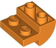Lego (N) ~ Slope Curved 2 x 2 Inverted with 2 Recessed Studs ~ [Orange]
