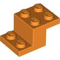 Lego (N) ~ Bracket 3 x 2 x 1 1/3 with Bottom Tube ~ [Orange]