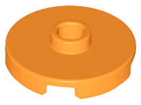Lego (N) ~ Tile Round 2 x 2 with Open Stud ~ [Orange]