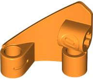 Lego (N) ~ Technic Panel Curved #10 3 x 3 Tapered Right ~ [Orange]