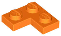 Lego (U) ~ Plate 2 x 2 Corner ~ [Orange]