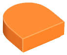 Lego (N) ~ Tile Round 1 x 1 Half Circle Extended ~ [Orange]