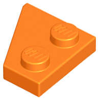 Lego (N) ~ Wedge Plate 2 x 2 Right ~ [Orange]