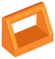 Lego (N) ~ Tile Modified 1 x 2 with Bar Handle ~ [Orange]