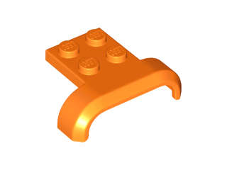 Lego (N) ~ Vehicle Mudguard 4 x 3 x 1 with Arch Curved ~ [Orange]