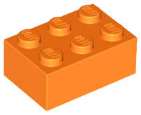 Lego (U) ~ Brick 2 x 3 ~ [Orange]