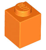 Lego (U) ~ Brick 1 x 1 ~ [Orange]