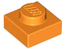 Lego (N) ~ Plate 1 x 1 ~ [Orange]