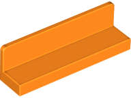 Lego (N) ~ Panel 1 x 4 x 1 ~ [Orange]