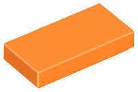 Lego (N) ~ Tile 1 x 2 ~ [Orange]