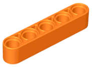 Lego (N) ~ Technic Liftarm Thick 1 x 5 ~ [Orange]